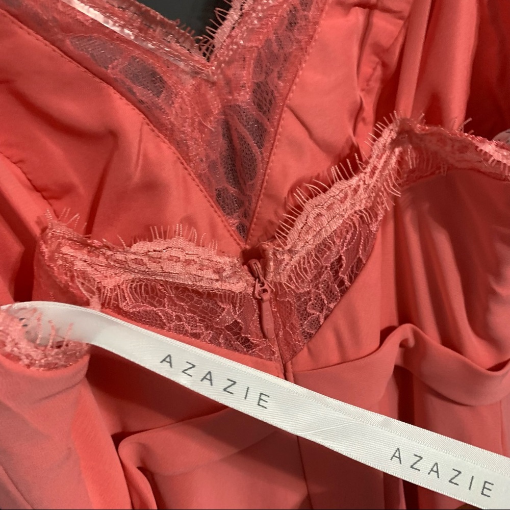 Azazie Adette Bridesmaid Dress—Watermelon- Size 2 - Picture 7 of 10